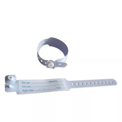 Pvc de identificación médica de la pulsera Consumibles médicos cómodos Desechables duraderos y resistentes al agua de la pulsera de identificación