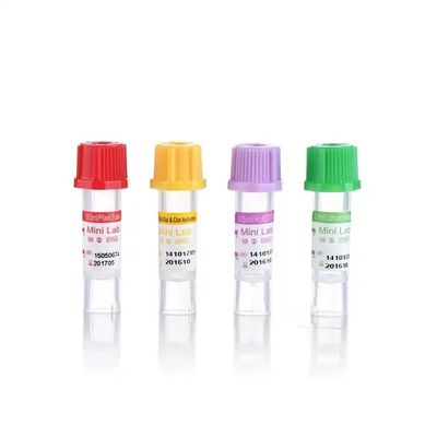 Micro tubos desechables de recolección de sangre al vacío Tubos de recolección de sangre de PP para detección de células