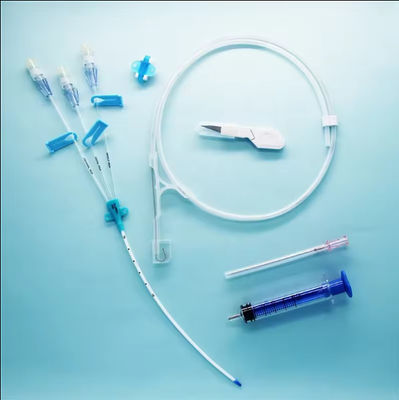 Catéter venoso central Triple Lumen Kit médico CVC para la administración de medicamentos y el monitoreo de la presión venosa central