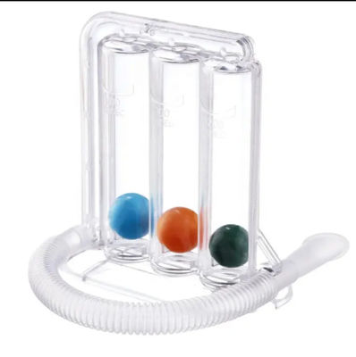 Espirómetro Dispositivo de ejercicio pulmonar de tres bolas para la respiración Entrenador de la función pulmonar